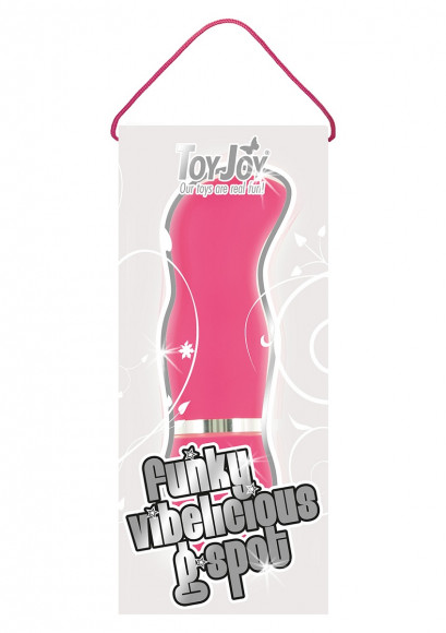 Розовый вибромассажер с заннутым кончиком FUNKY VIBELICIOUS G SPOT - 12 см. Розовый вибромассажер с заннутым кончиком FUNKY VIBELICIOUS G SPOT - 12 см.