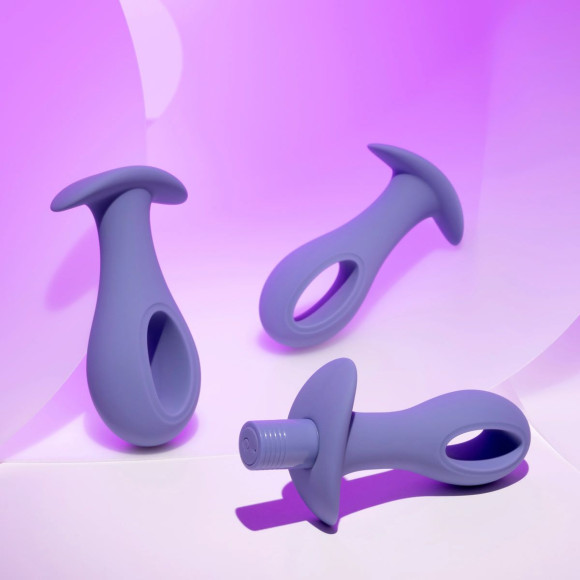 Набор из 3 анальных пробок с вибропулей Hole Punch Plug Set Набор из 3 анальных пробок с вибропулей Hole Punch Plug Set