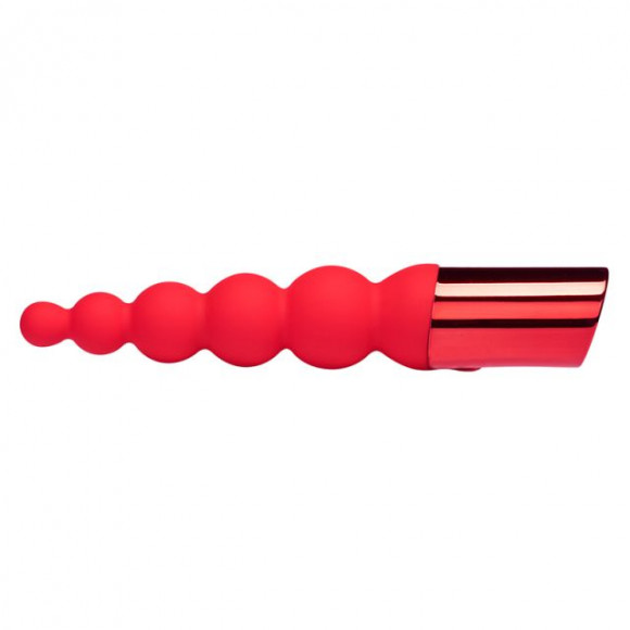 Красный вибратор-ёлочка Enamorment Ribbed Vibe - 18,2 см.