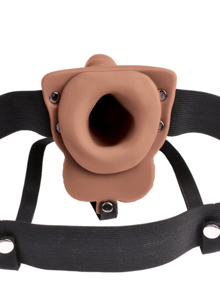 Кофейный перезаряжаемый вибрострапон 6 Hollow Rechargeable Strap-On Remote - 17,5 см. Кофейный перезаряжаемый вибрострапон 6 Hollow Rechargeable Strap-On Remote - 17,5 см.