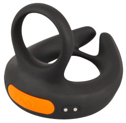 Черный вибростимулятор мошонки RC Scrotum Stimulator with Vibration