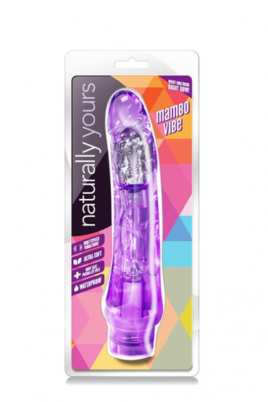 Фиолетовый вибратор-реалистик Mambo Vibe - 22,8 см.