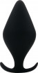 Чёрная анальная пробка Butt Plug with Handle Small 