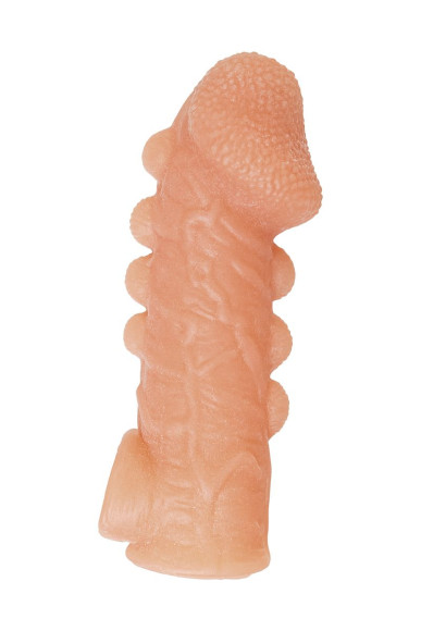 Телесная закрытая насадка с шишечками Cock Sleeve 008 Size L - 17,6 см. Телесная закрытая насадка с шишечками Cock Sleeve 008 Size L - 17,6 см.