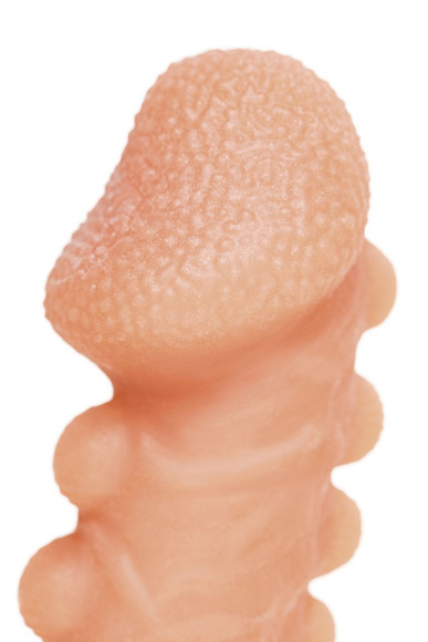 Телесная закрытая насадка с шишечками Cock Sleeve 008 Size L - 17,6 см. Телесная закрытая насадка с шишечками Cock Sleeve 008 Size L - 17,6 см.
