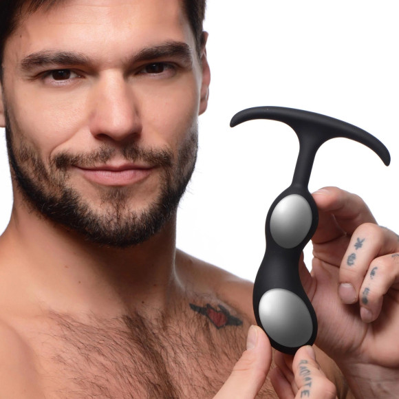 Черный массажер простаты с утяжелителями Premium Silicone Weighted Prostate Plug Medium - 16,3 см. Черный массажер простаты с утяжелителями Premium Silicone Weighted Prostate Plug Medium - 16,3 см.