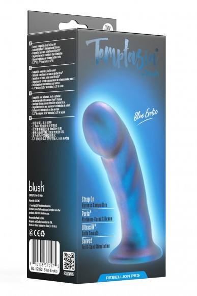 Синяя насадка-фаллоимитатор Rebellion 5.75 Inch Pegging Dildo - 14,6 см. Синяя насадка-фаллоимитатор Rebellion 5.75 Inch Pegging Dildo - 14,6 см.