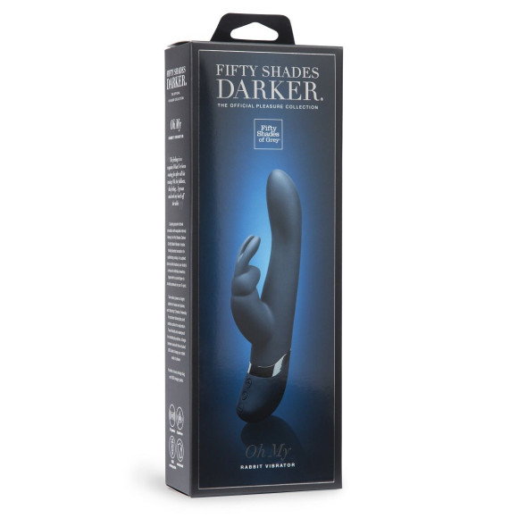Тёмно-синий вибратор Oh My USB Rechargeable Rabbit Vibrator - 25,4 см. Тёмно-синий вибратор Oh My USB Rechargeable Rabbit Vibrator - 25,4 см.