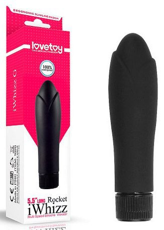 Черный мини-вибратор iWhizz Rocket - 13,5 см. Черный мини-вибратор iWhizz Rocket - 13,5 см.