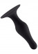 Чёрная фигурная анальная пробка Butt Plug with Suction Cup Large