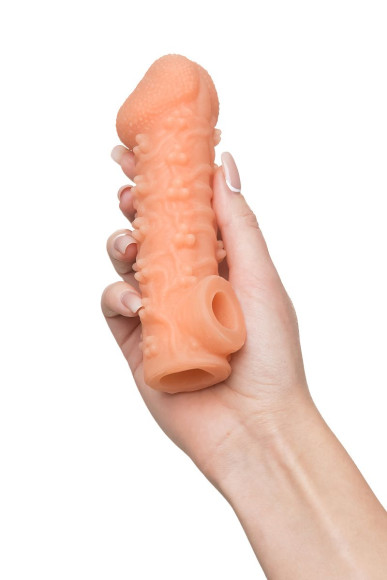 Телесная закрытая насадка с пучками шишечек Cock Sleeve 009 Size M - 15,6 см. Телесная закрытая насадка с пучками шишечек Cock Sleeve 009 Size M - 15,6 см.