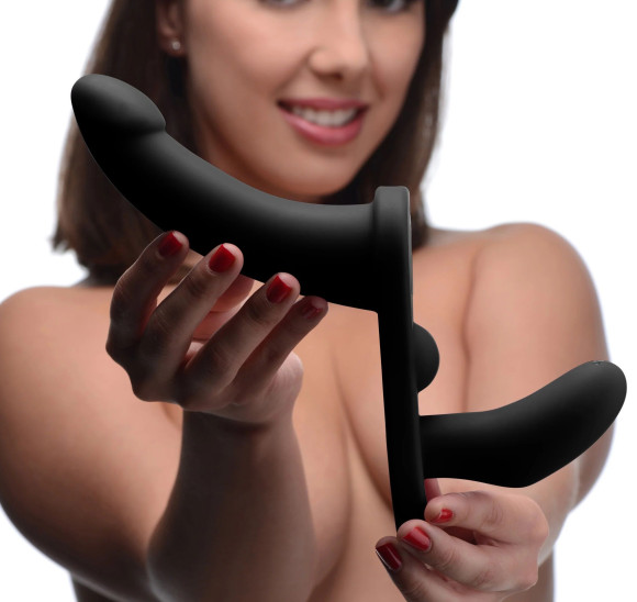Черный вибрострапон Double Take 10X Double Penetration Vibrating Strap-on Harness Черный вибрострапон Double Take 10X Double Penetration Vibrating Strap-on Harness