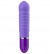 Фиолетовый ребристый мини-вибратор NEON PLEASURE WAVES PURPLE - 14 см.