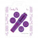 Фиолетовая виброракета с 4 насадками MULTI STIMULATOR CANDY PIE PURPLE PULSY
