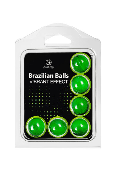 Набор из 6 шариков с массажным маслом Brazilian Balls с эффектом вибрации Набор из 6 шариков с массажным маслом Brazilian Balls с эффектом вибрации