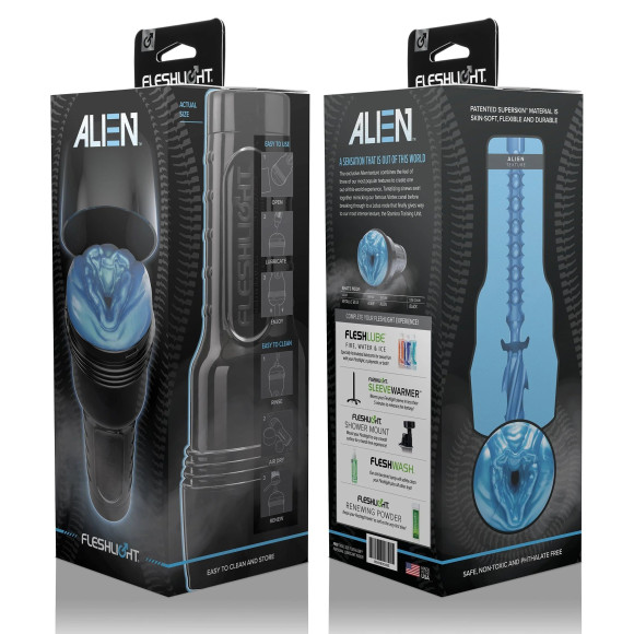 Мастурбатор-вагина Fleshlight Freaks Alien Blue Metallic