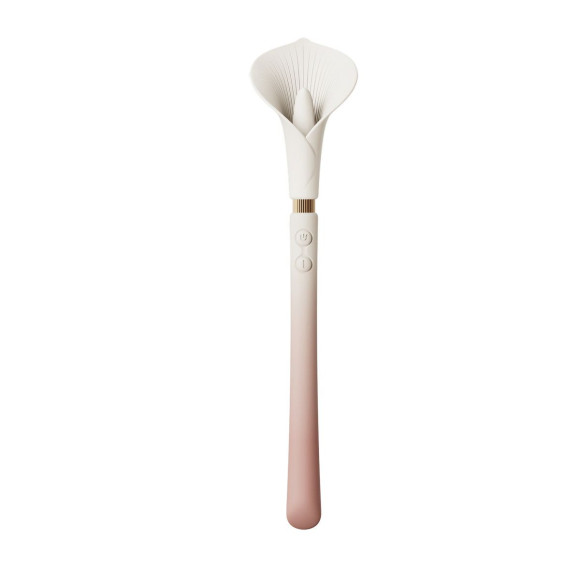 Розовый двусторонний вибромассажёр Calla