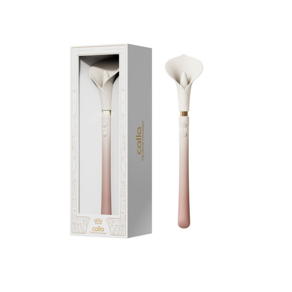 Розовый двусторонний вибромассажёр Calla