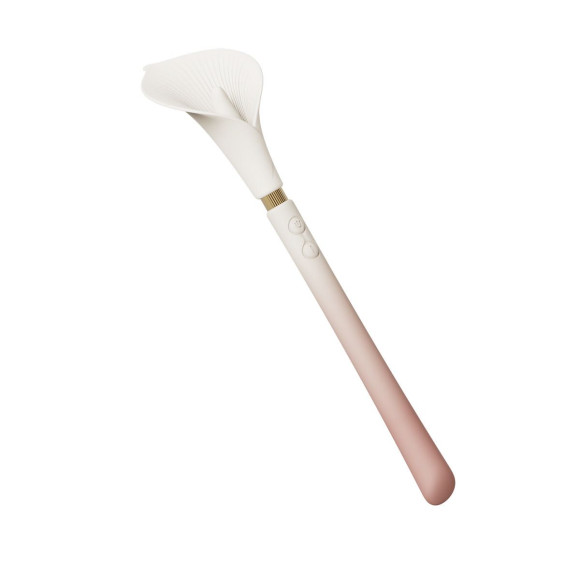 Розовый двусторонний вибромассажёр Calla