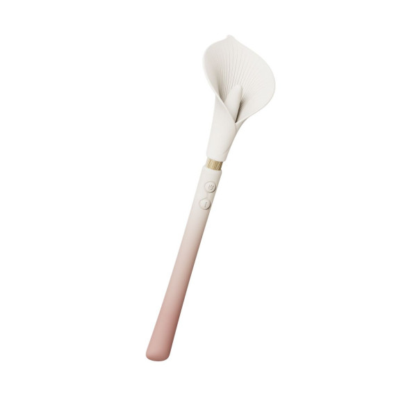 Розовый двусторонний вибромассажёр Calla