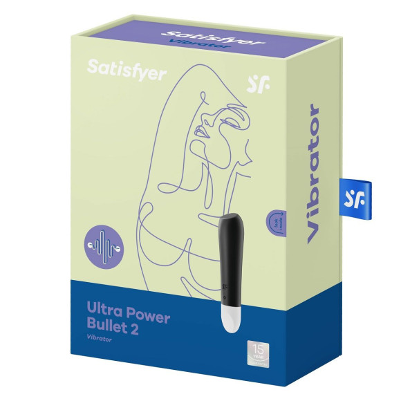 Черный мини-вибратор Ultra Power Bullet 2