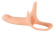 Силиконовый полый страпон на ремнях Silicone Strap-on - 16 см.