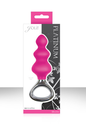 Розовая анальная елочка с ручкой Jolie Platinum Plug Medium из силикона - 13,4 см. Розовая анальная елочка с ручкой Jolie Platinum Plug Medium из силикона - 13,4 см.