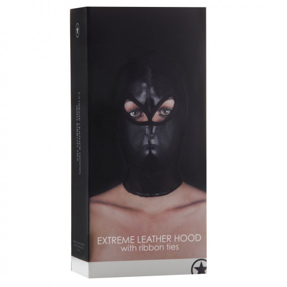 Черная маска Extreme Leather Hood Черная маска Extreme Leather Hood