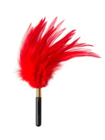 Красный перьевой тиклер Plume - 23 см. Красный перьевой тиклер Plume - 23 см.