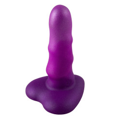 Фиолетовый нереалистичный дилдо Unicorn Max - 12,5 см.