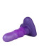 Фиолетовый нереалистичный дилдо Unicorn Max - 12,5 см.
