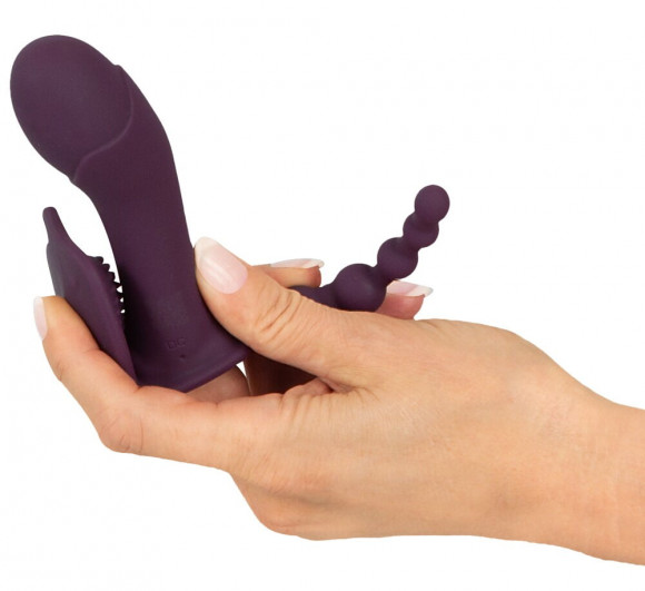 Фиолетовый вибратор для ношения в трусиках ARIVA RC Panty Vibrator
