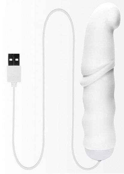 Белый вибромассажёр с питанием от USB LET US-B VIBRATOR WHITE - 17 см. Белый вибромассажёр с питанием от USB LET US-B VIBRATOR WHITE - 17 см.