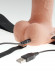 Телесный перезаряжаемый вибрострапон 11  Hollow Rechargeable Strap-on with Balls - 30 см.
