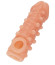 Телесная закрытая насадка с шариками Cock Sleeve 010 Size L - 17,6 см.