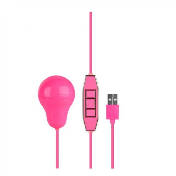 Розовый вибростимулятор с питанием от USB-порта LET US-B 10 RHYTHMS BULLET EXTRA LARGE