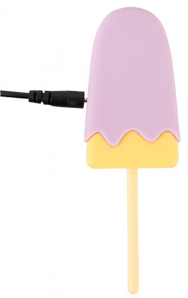 Сиреневый мини-вибратор в форме пломбира Vibrating Popsicle