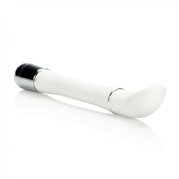 Белый вибратор Lulu Satin Scoop Vibe - 15,5 см.
