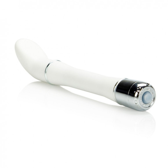 Белый вибратор Lulu Satin Scoop Vibe - 15,5 см.