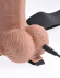Кофейный перезаряжаемый фаллопротез 10  Hollow Strap-on with Remote - 21,6 см.