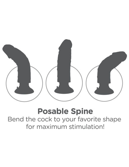 Телесный вибратор с мошонкой и съемной присоской 7 Vibrating Cock with Balls - 17,8 см. Телесный вибратор с мошонкой и съемной присоской 7 Vibrating Cock with Balls - 17,8 см.