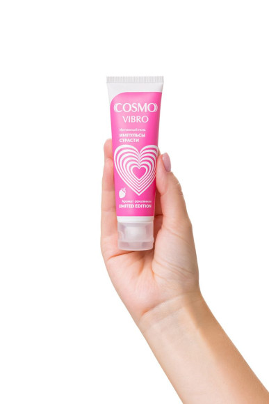 Возбуждающий гель на водно-силиконовой основе Cosmo Vibro с ароматом земляники - 50 гр. Возбуждающий гель на водно-силиконовой основе Cosmo Vibro с ароматом земляники - 50 гр.