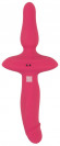 Розовый двусторонний вибратор 2in1 Vibrator & Butt Plug