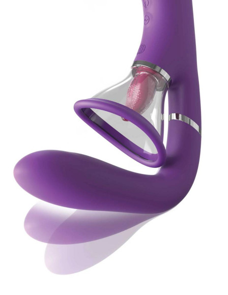 Сиреневый вибростимулятор с помпой и имитатором языка Her Ultimate Pleasure Pro Сиреневый вибростимулятор с помпой и имитатором языка Her Ultimate Pleasure Pro