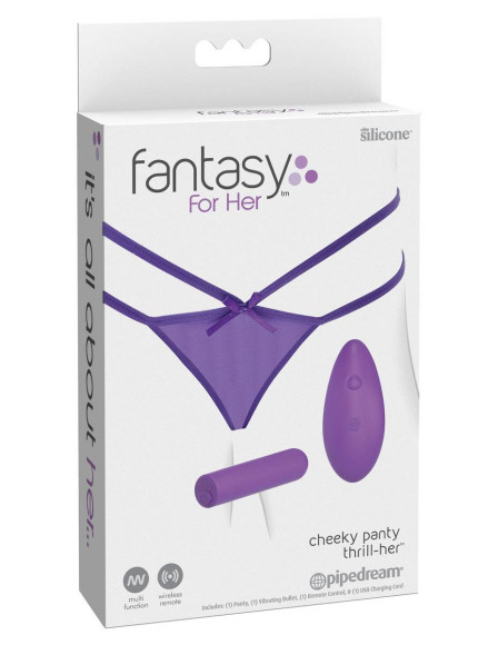 Трусики с вибропулей Cheeky Panty Thrill-Her Трусики с вибропулей Cheeky Panty Thrill-Her