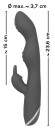 Фиолетовый вибратор A & G-Spot Rabbit Vibrator для стимуляции зон G и A - 23,6 см.